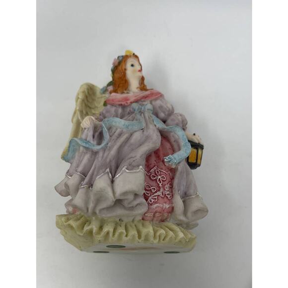 Vintage Angel Heart Candle Holder Heavy Figurine 5" - Picture 5 of 6